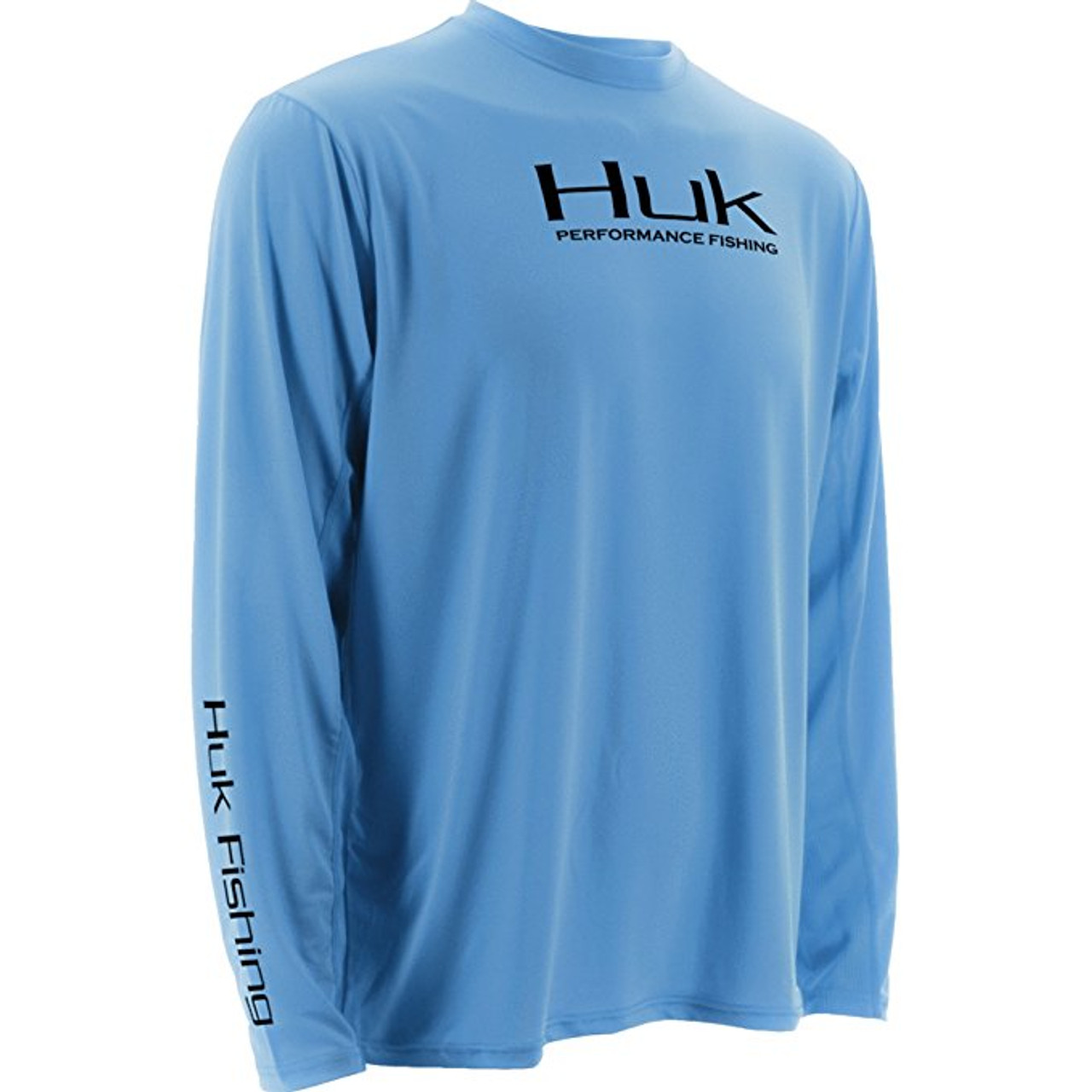 Huk Fishing Icon Long Sleeve Shirt, Carolina Blue, XL - H1200064-CBL-XL