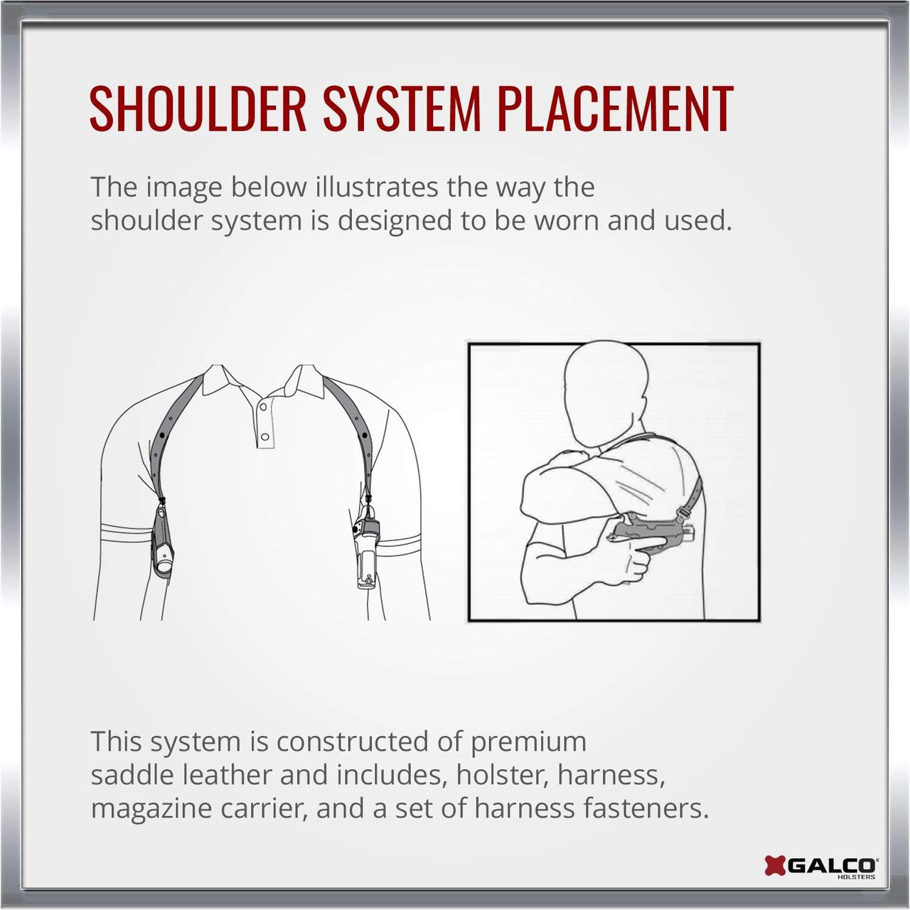 Galco Miami Classic Shoulder Holster System Tan Compatible with 3"-5" 1911