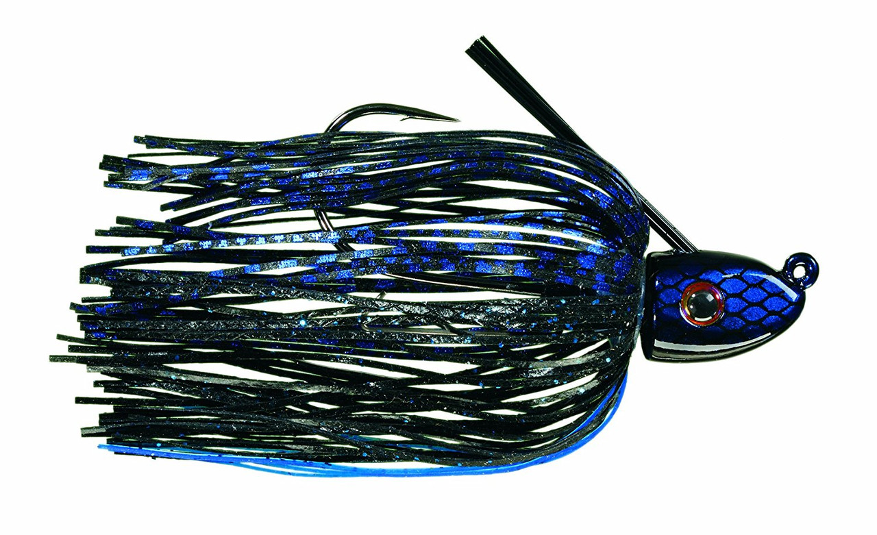 Strike King Tour Grade Swimming Jig, 1/4 Oz, Black and Blue - TGSJ14-2