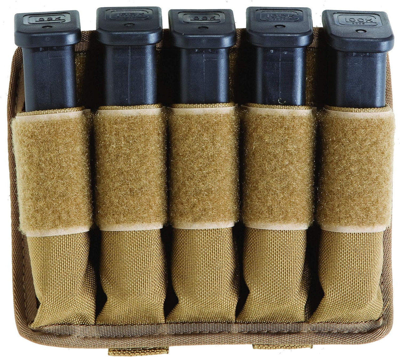 Tuff 5 Inline Double Stack Magazine Pouch Size 2 Coyote 7065-CBV-2