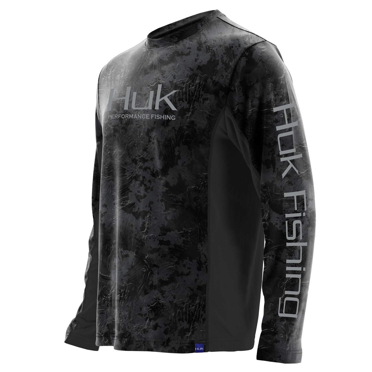 Huk Men's Icon Camo Long Sleeve Shirt, Night Vision, MD - H1200143-075-M