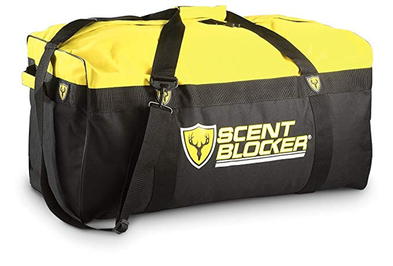 Scent Blocker Collapsible Travel Storage Bag, Yellow/Black, 30x15x15