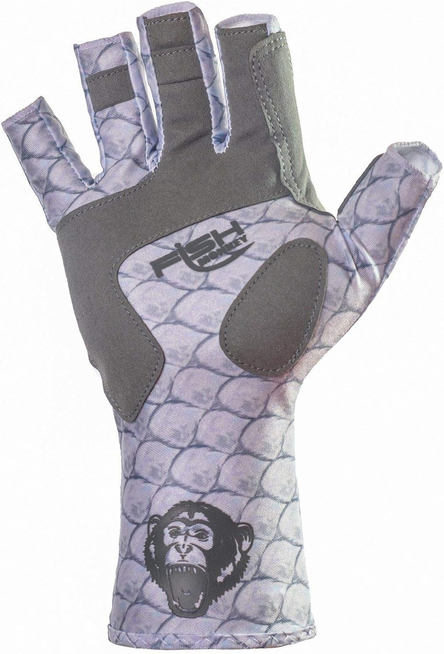 Fish Monkey Gloves Half Finger Guide Glove, Tarpon, XL - FM11-TARP-XL