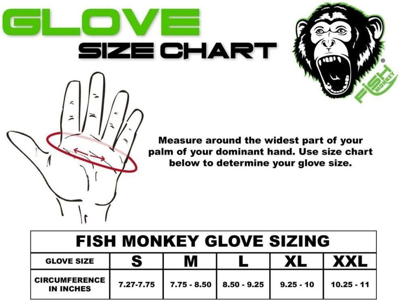 Fish Monkey Gloves Half Finger Guide Glove, Tarpon, XL - FM11-TARP-XL