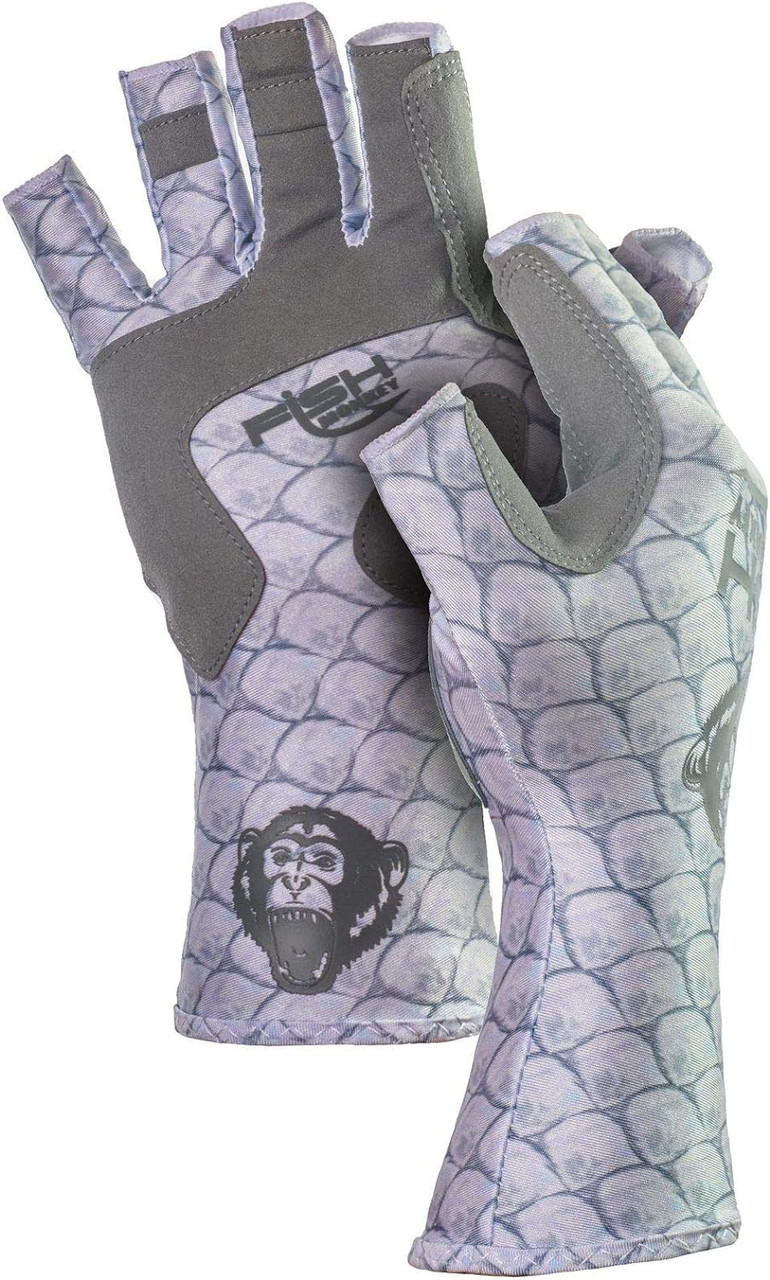 Fish Monkey Gloves Half Finger Guide Glove, Tarpon, MD - FM11-TARP-M
