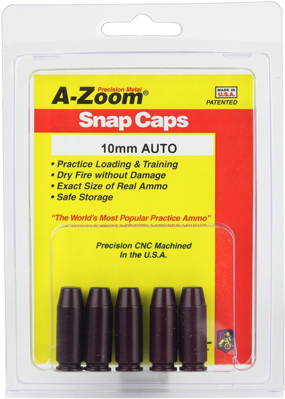 A-Zoom 10mm Auto Precision Metal Safety Snap Caps 5 Pack, 15117