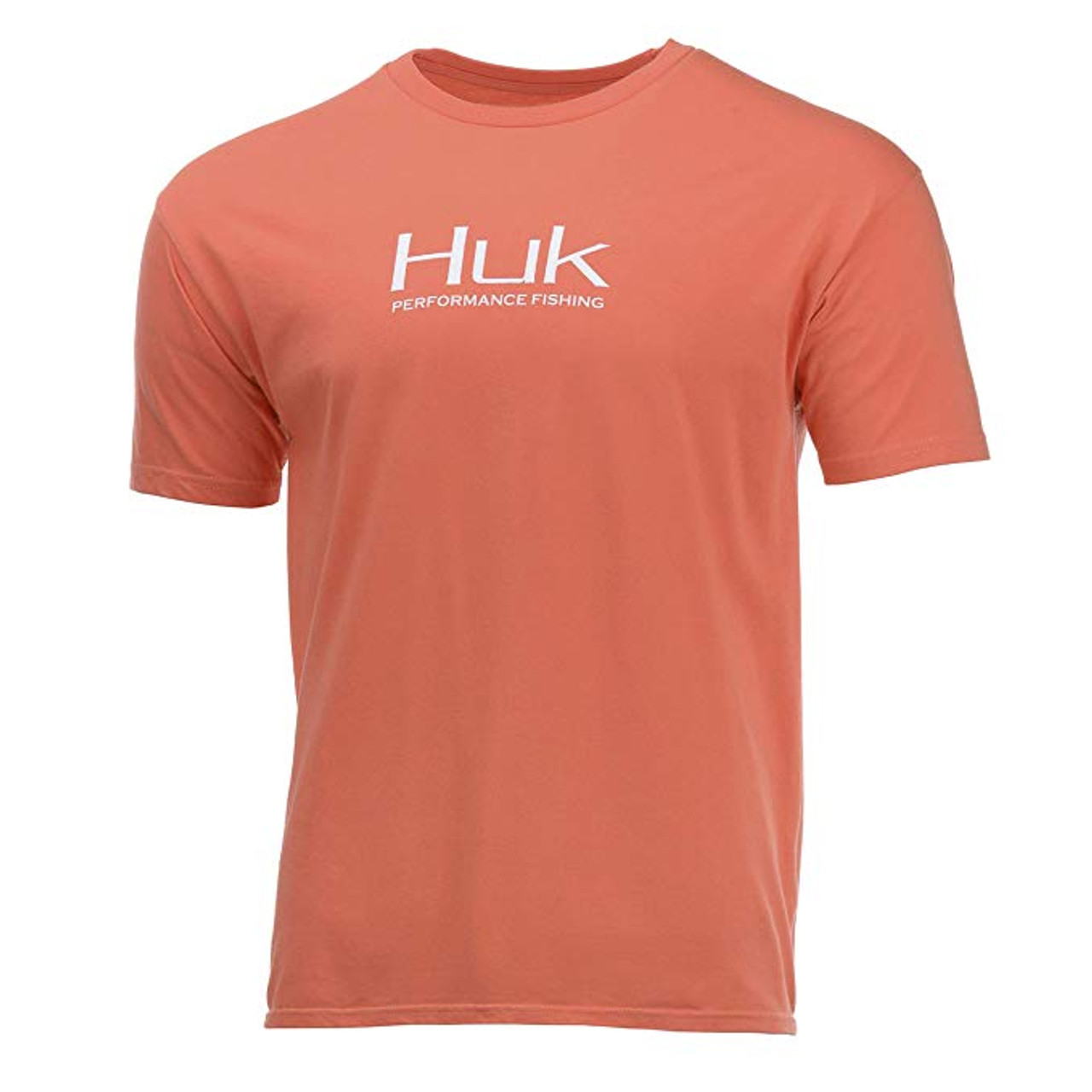 Huk Performance Fishing Short Sleeve Shirt, Coral, Large - H1000176-630-L