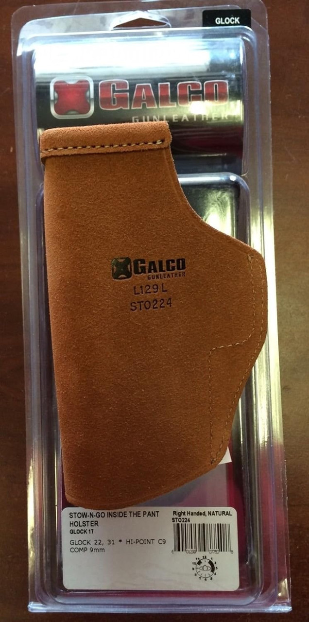 Galco Stow-N-Go Inside the Pants Holster Glock 17 22 23 Hi-Point C9 STO224