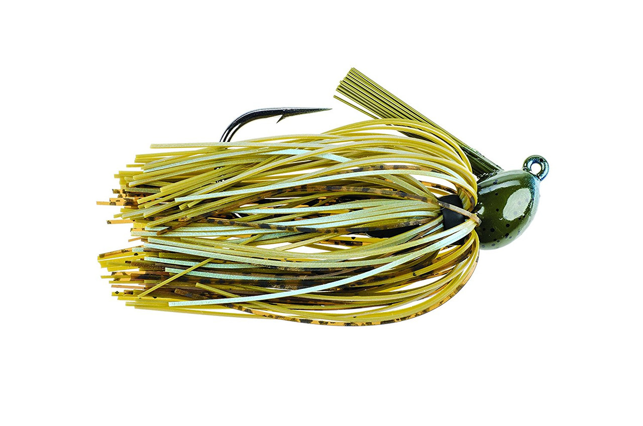 Strike King Hack Attack Heavy Cover Jig, 3/8 Oz, Blue Craw - HAHCJ38-108