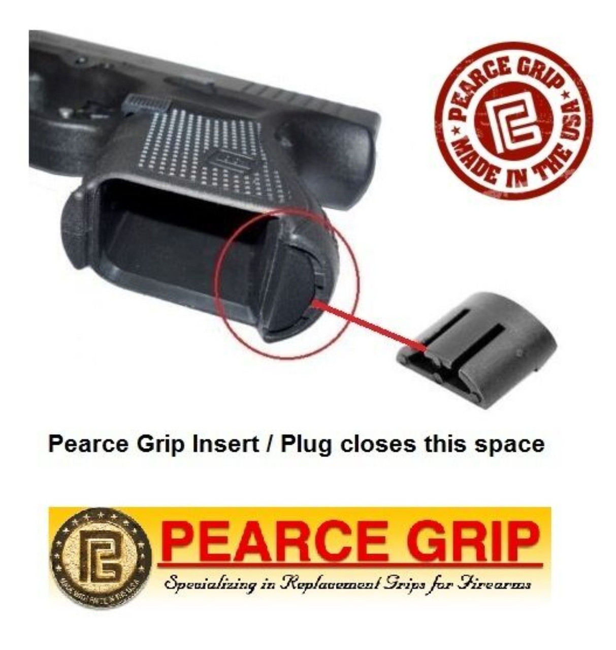 Pearce Grip Frame Insert for Gen 4 Glock Models 26 27 33 39 PG-G4SC