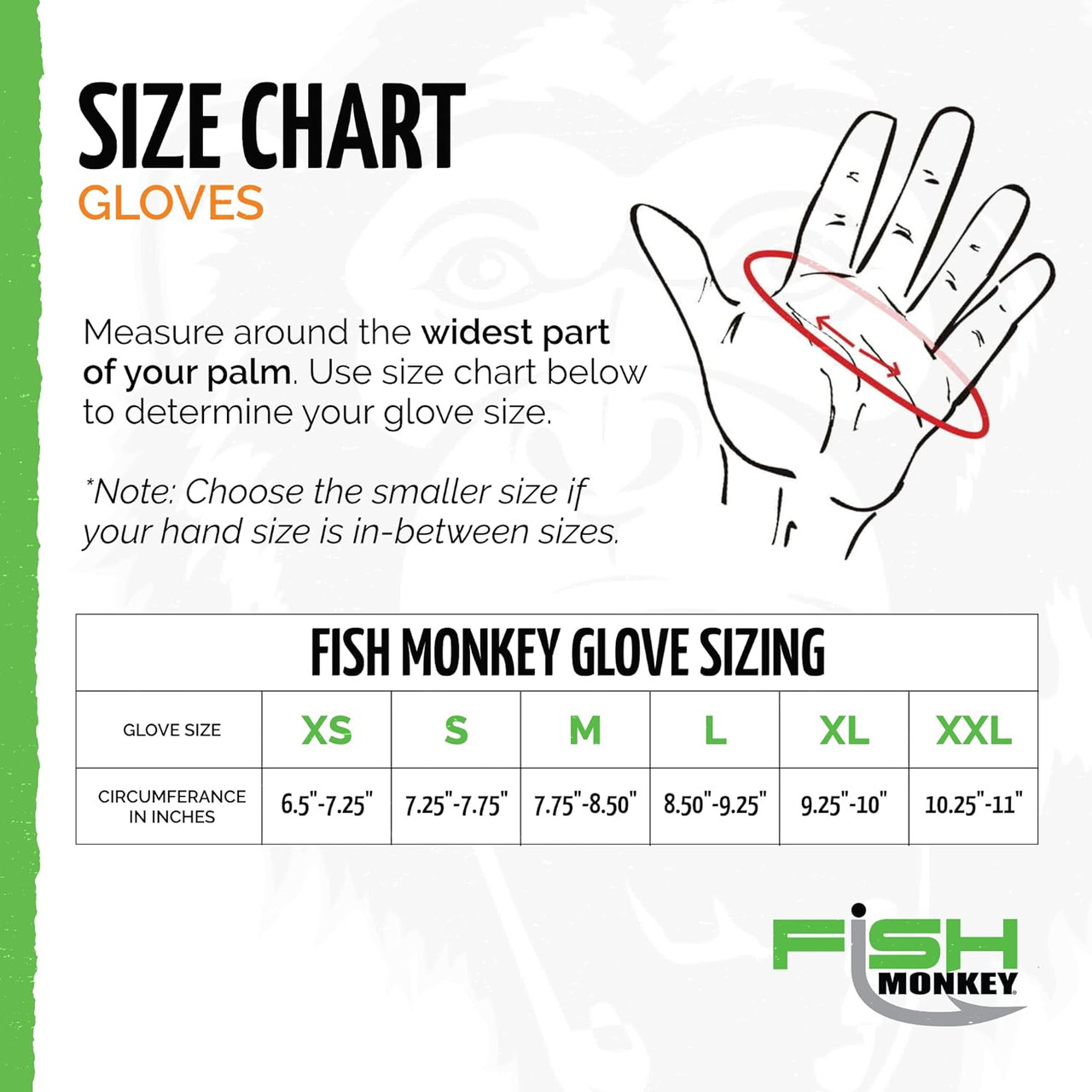 Fish Monkey Gloves Half Finger Guide Glove Grey Water, XL
