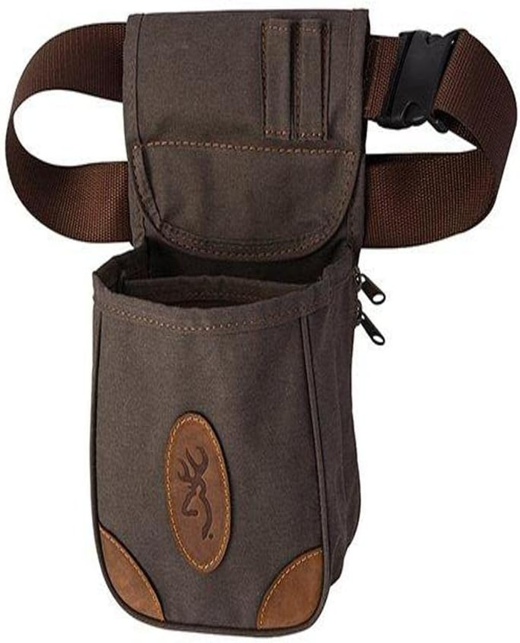 Browning Lona Canvas/Leather Shell Pouch, Flint - 121388692