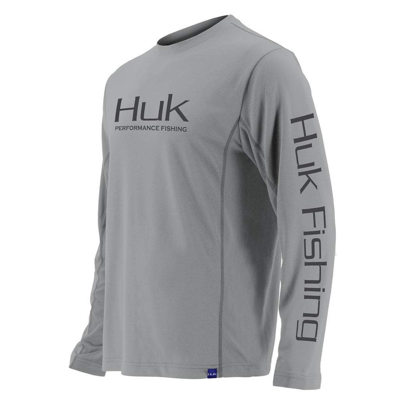 Huk Fishing Mens Icon Long Sleeve Shirt Grey 2XL H1200138-020-XXL