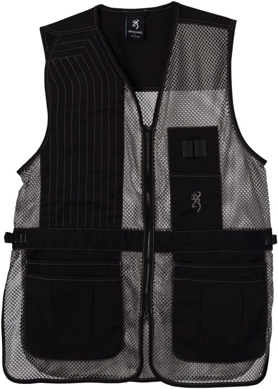 Browning Trapper Creek Shooting Vest Black Grey 3XL 3050269906 Browning Trapper Creek Shooting Vest Black Grey 3XL 3050269906