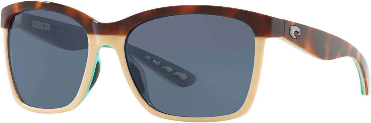 Costa Del Mar Anaa Sunglasses Retra Tortoise/Cream/Mint 580P Lens