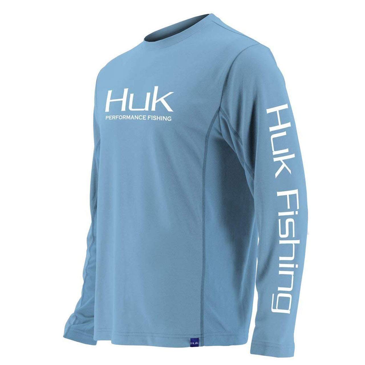 Huk Icon X Long Sleeve Shirt Carolina Blue Extra Large