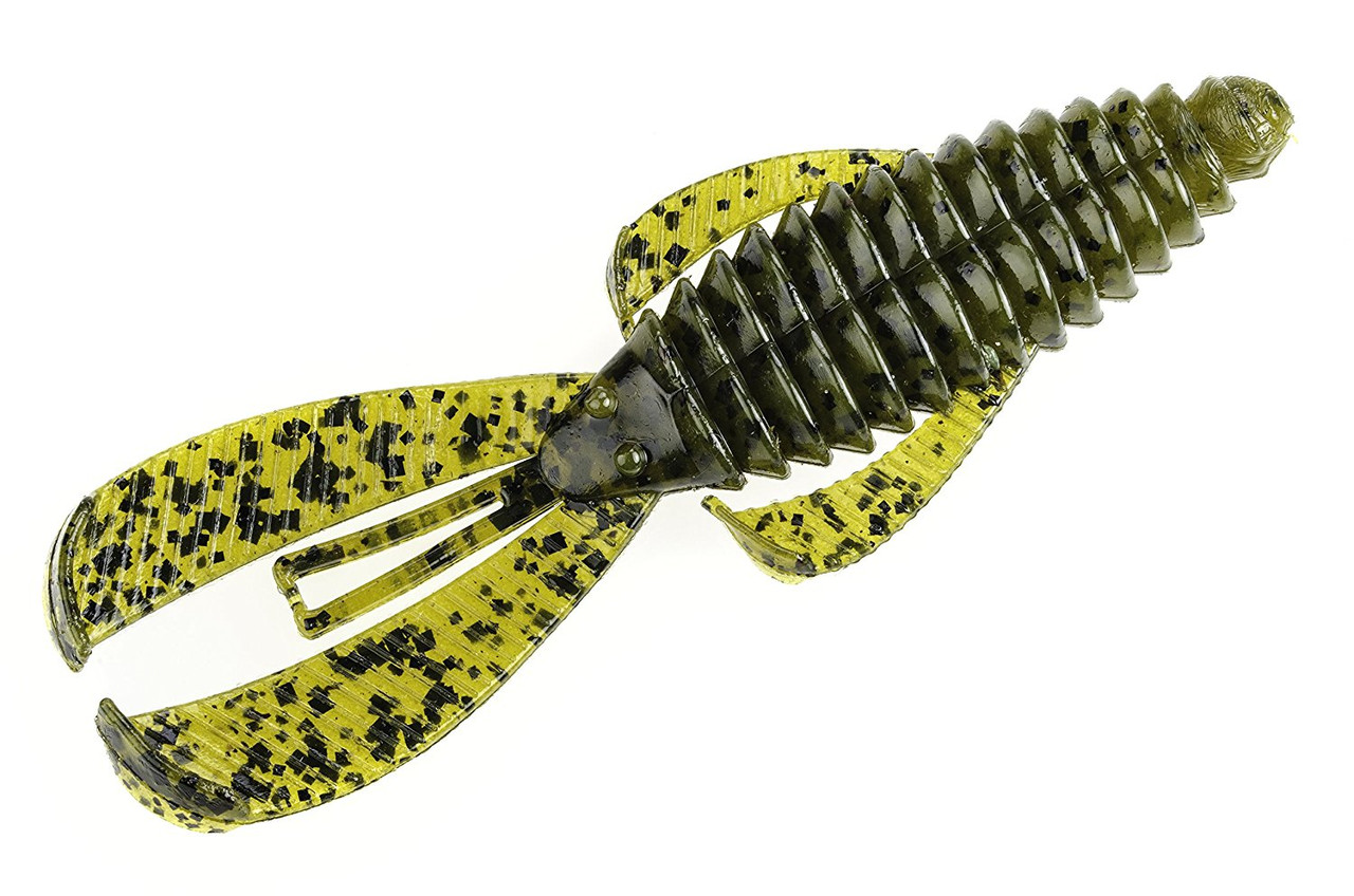 Strike King Rage Tail Structure Bug, Green Pumpkin, 7 PK, 4" - RGBUG-46