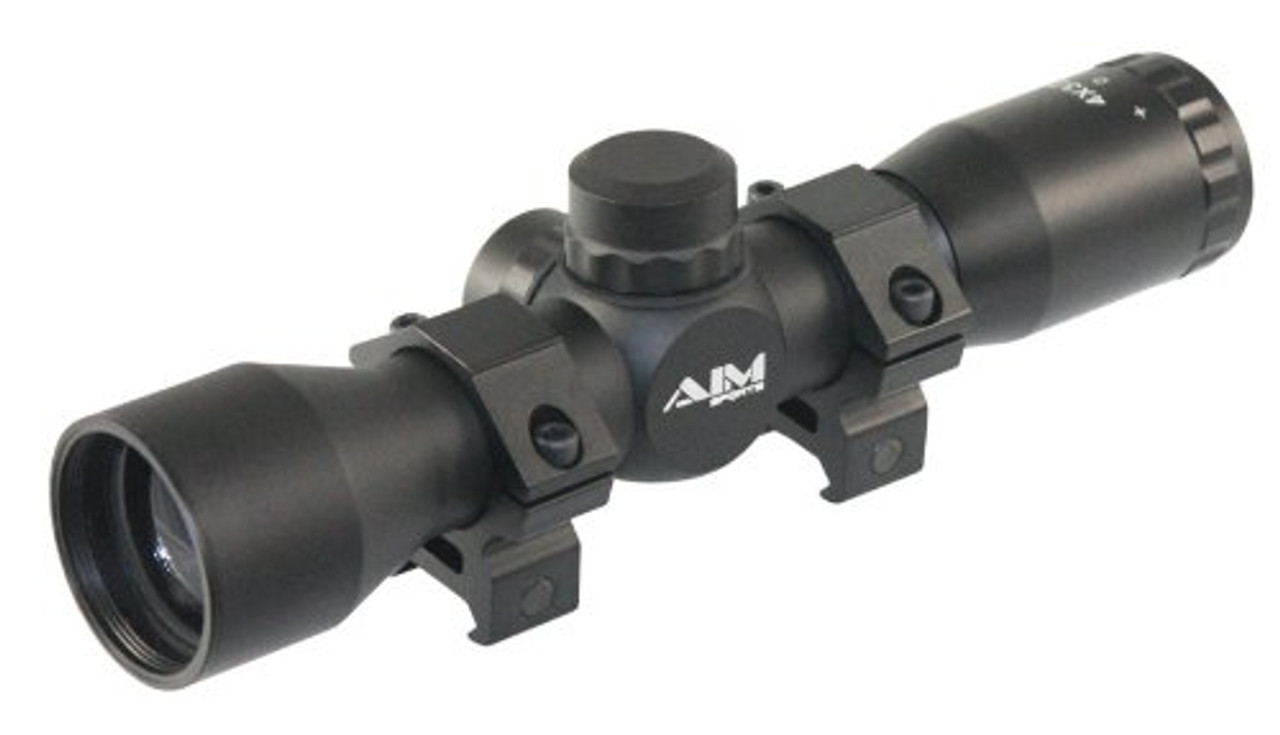 Aim Sports 4X32 Compact Rifle Scope, Mil Dot, Black - JTM432B