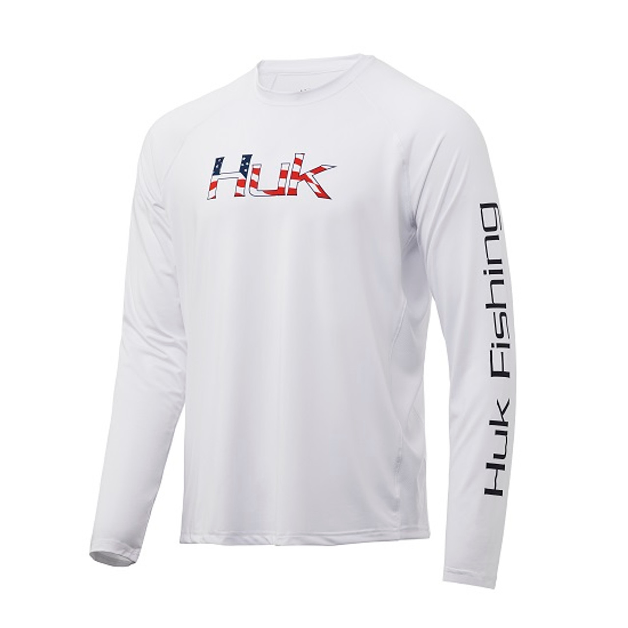 Huk American Fill Pursuit Shirt, White, MD - H1200237-100-M