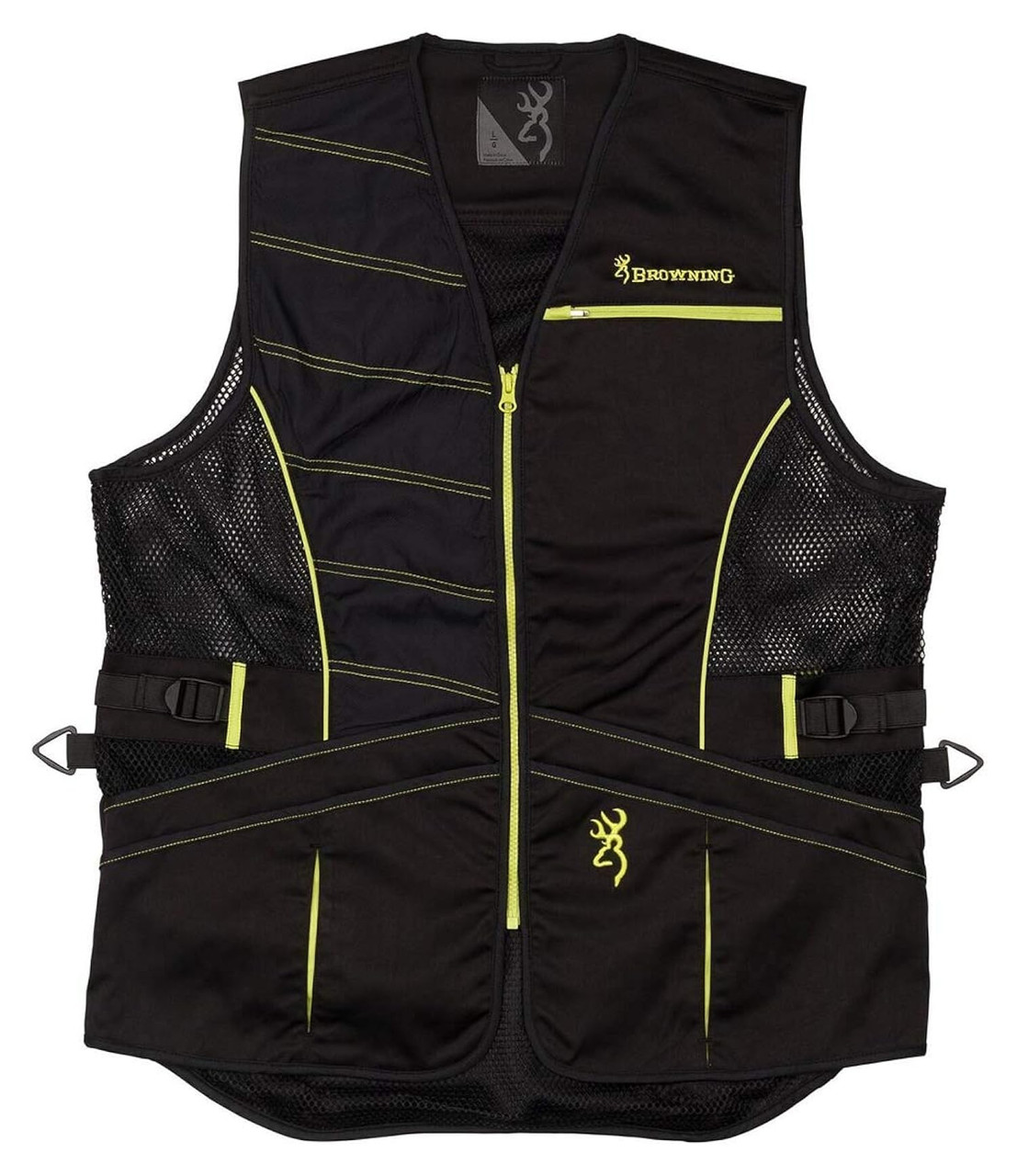 Browning Ace Shooting Vest Black/Volt Right Hand XL Browning Ace Shooting Vest Black/Volt Right Hand XL