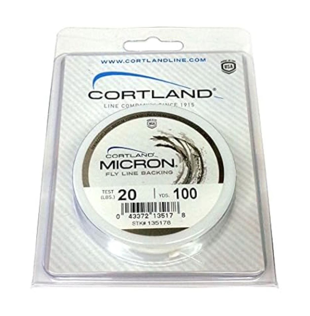Cortland Micron Fly Line Backing, 30 Lb, 250 Yds, White - 135222