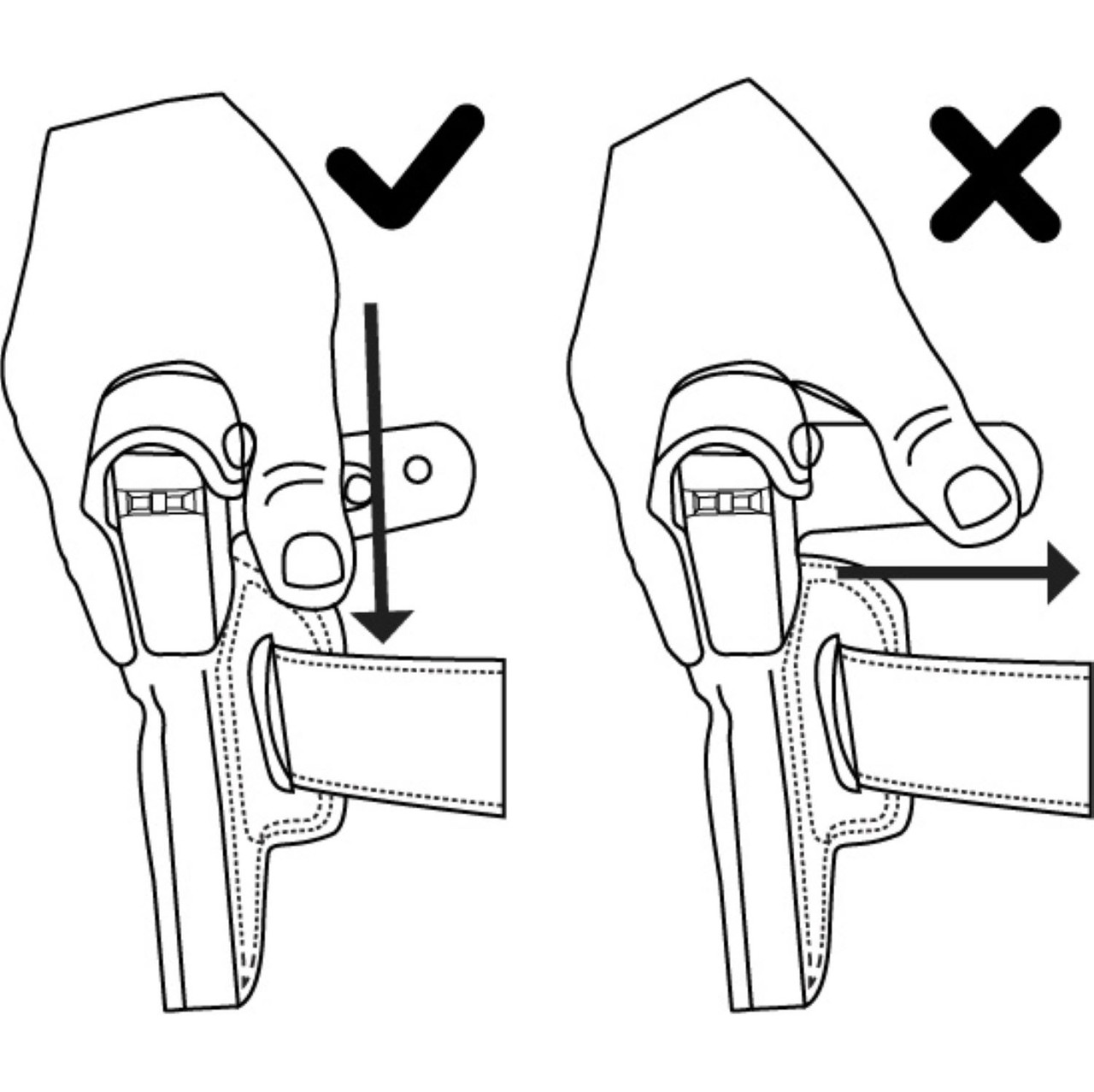 Galco Inside The Pant Holster S&W J Frame 640 2" RH - WB160B