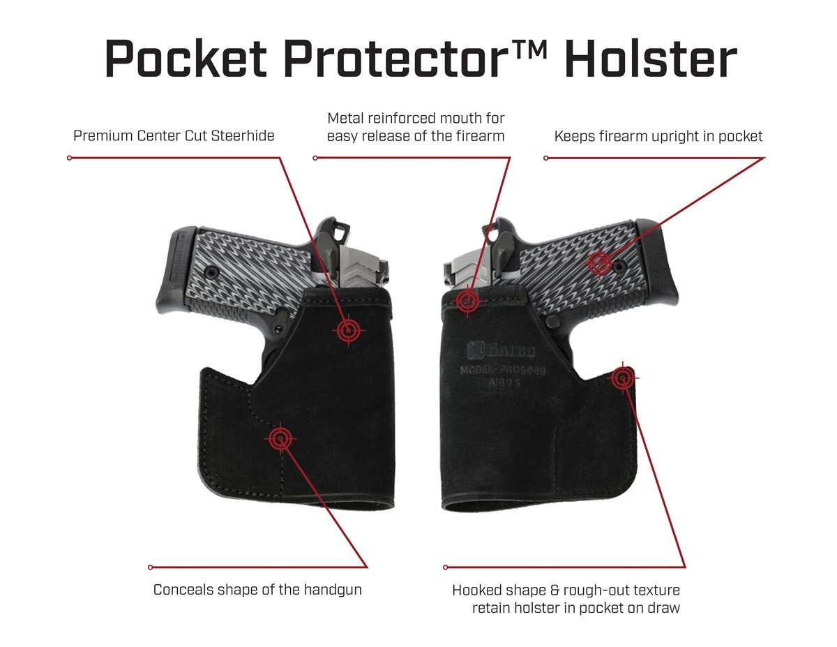 Galco Pocket Protector Holster Compatible with Glock 43 Ambi - PRO800B