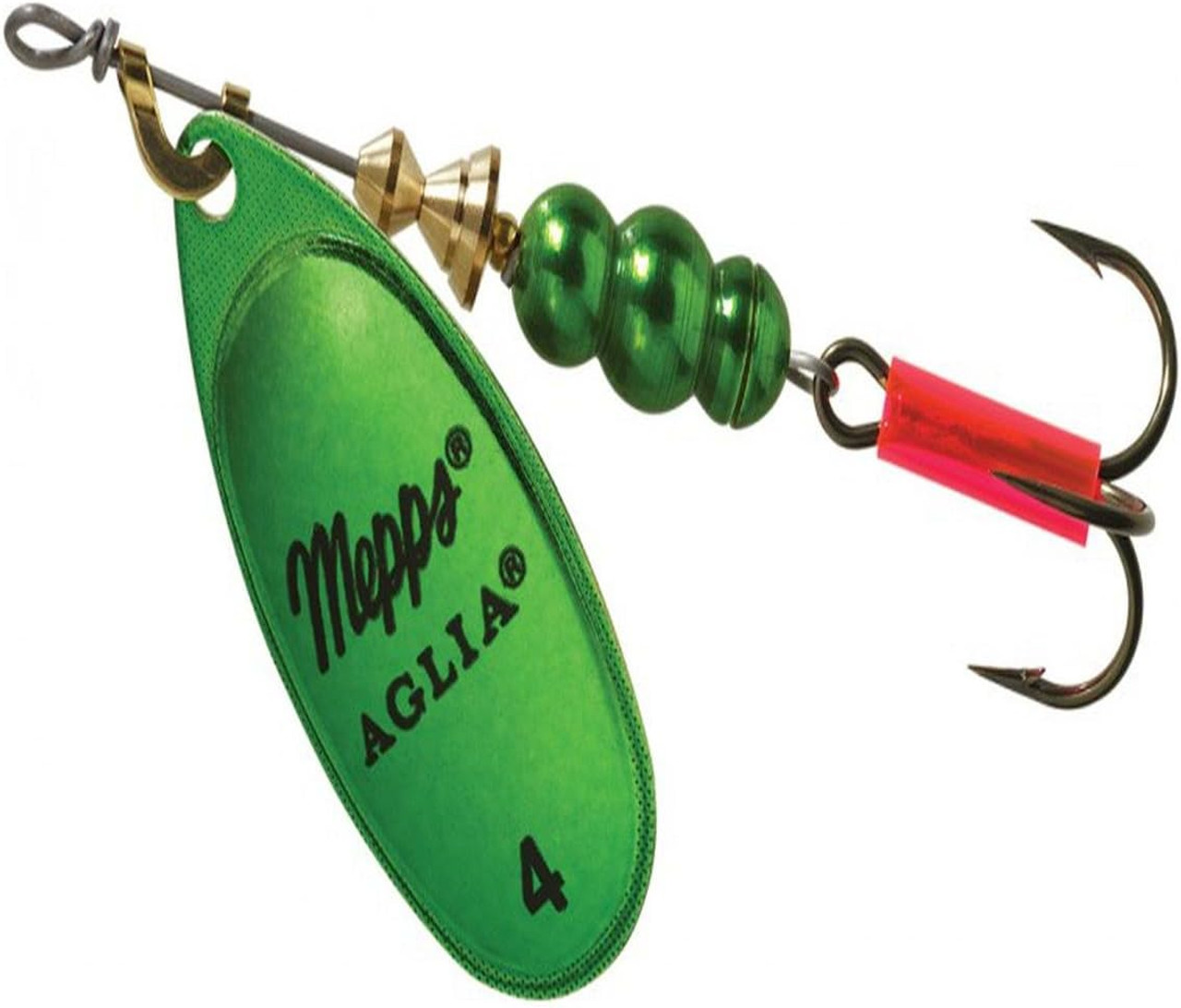 Mepps Aglia Plain Treble Fishing Lure, Green Platinum 1/3 Oz - B4 GRP Mepps Aglia Plain Treble Fishing Lure, Green Platinum 1/3 Oz - B4 GRP