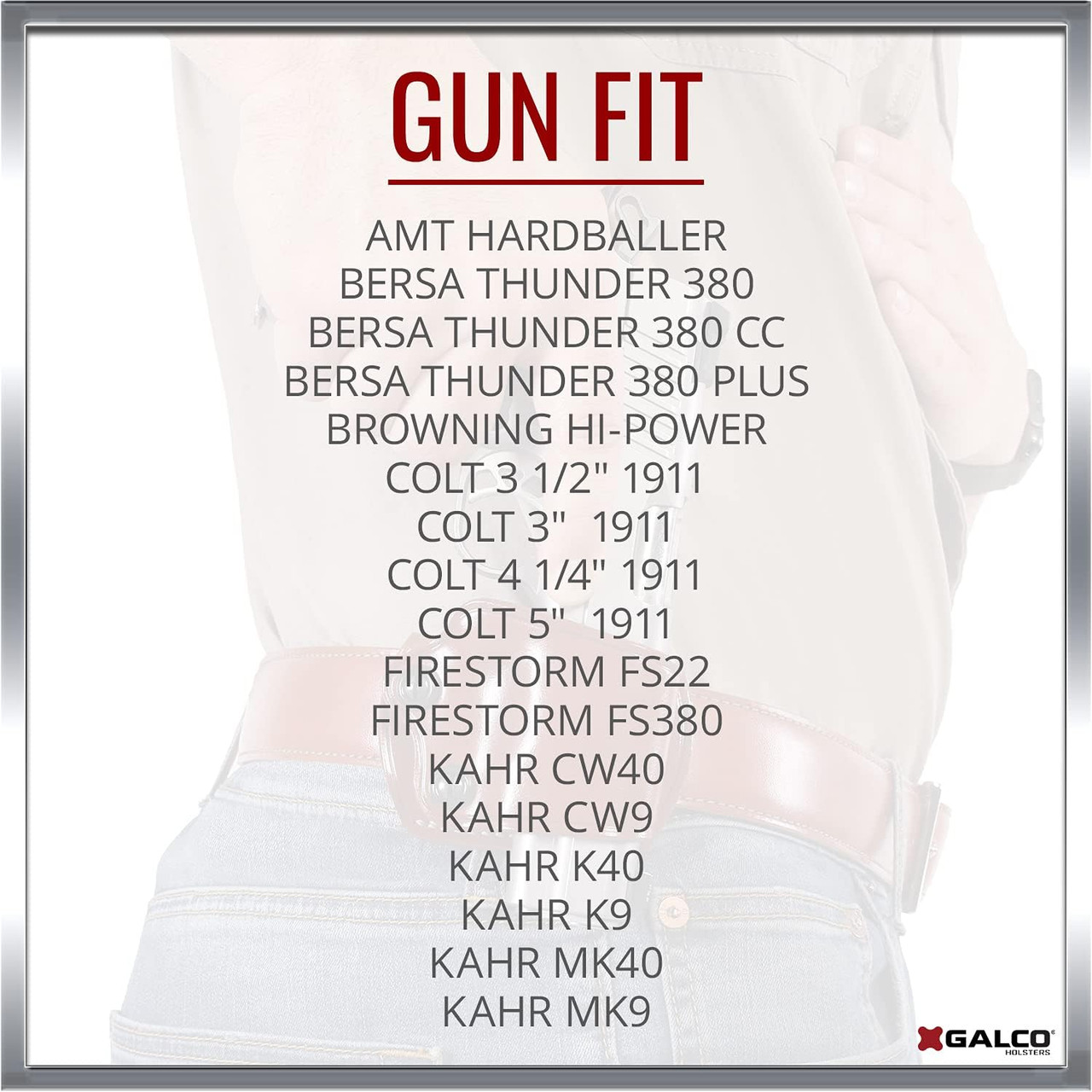 Galco Yaqui Slide Belt Holster 1911 380 9mm .40 Tan RH YAQ212