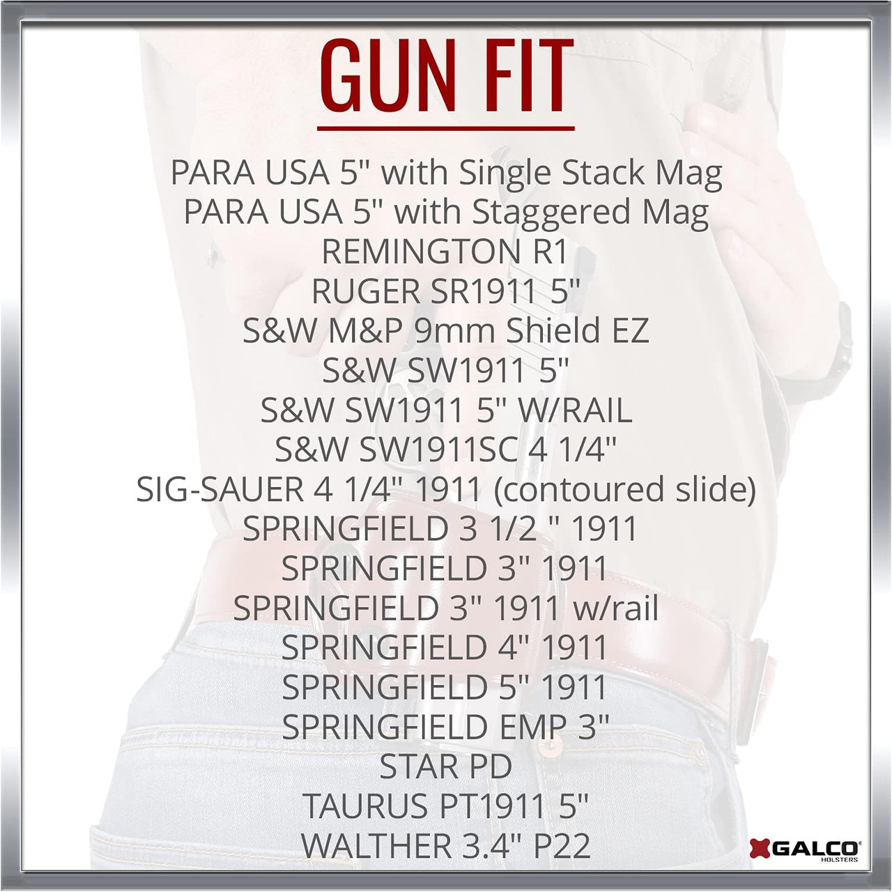 Galco Yaqui Slide Belt Holster 1911 380 9mm .40 Tan RH YAQ212