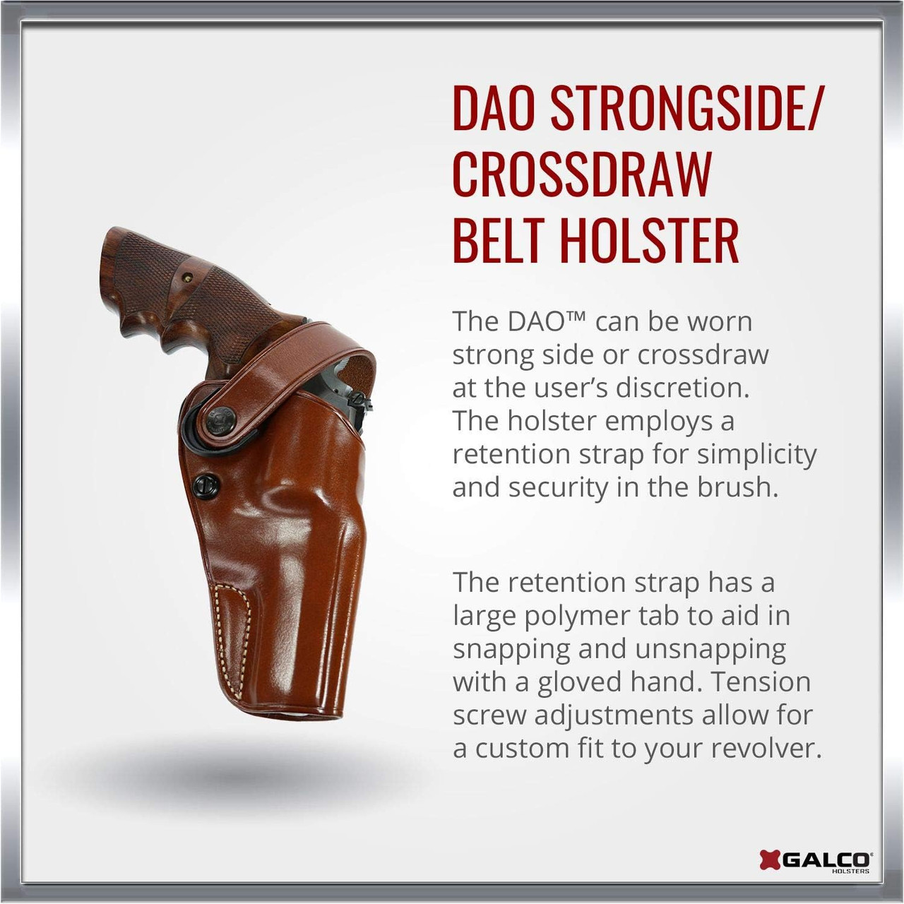 Galco Dual Action Outdoorsman Holster for Taurus Judge 3" Tan RH DAO196