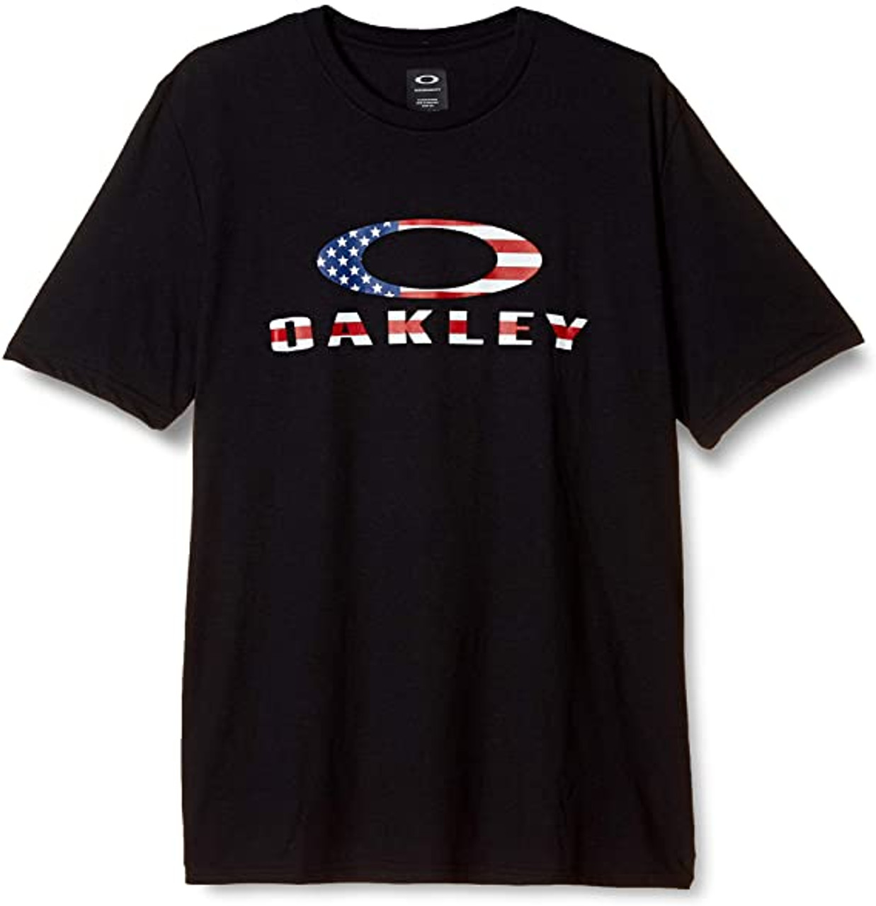 Oakley Men's O Bark Short Sleeve T Shirt Black American Flag Extra Large