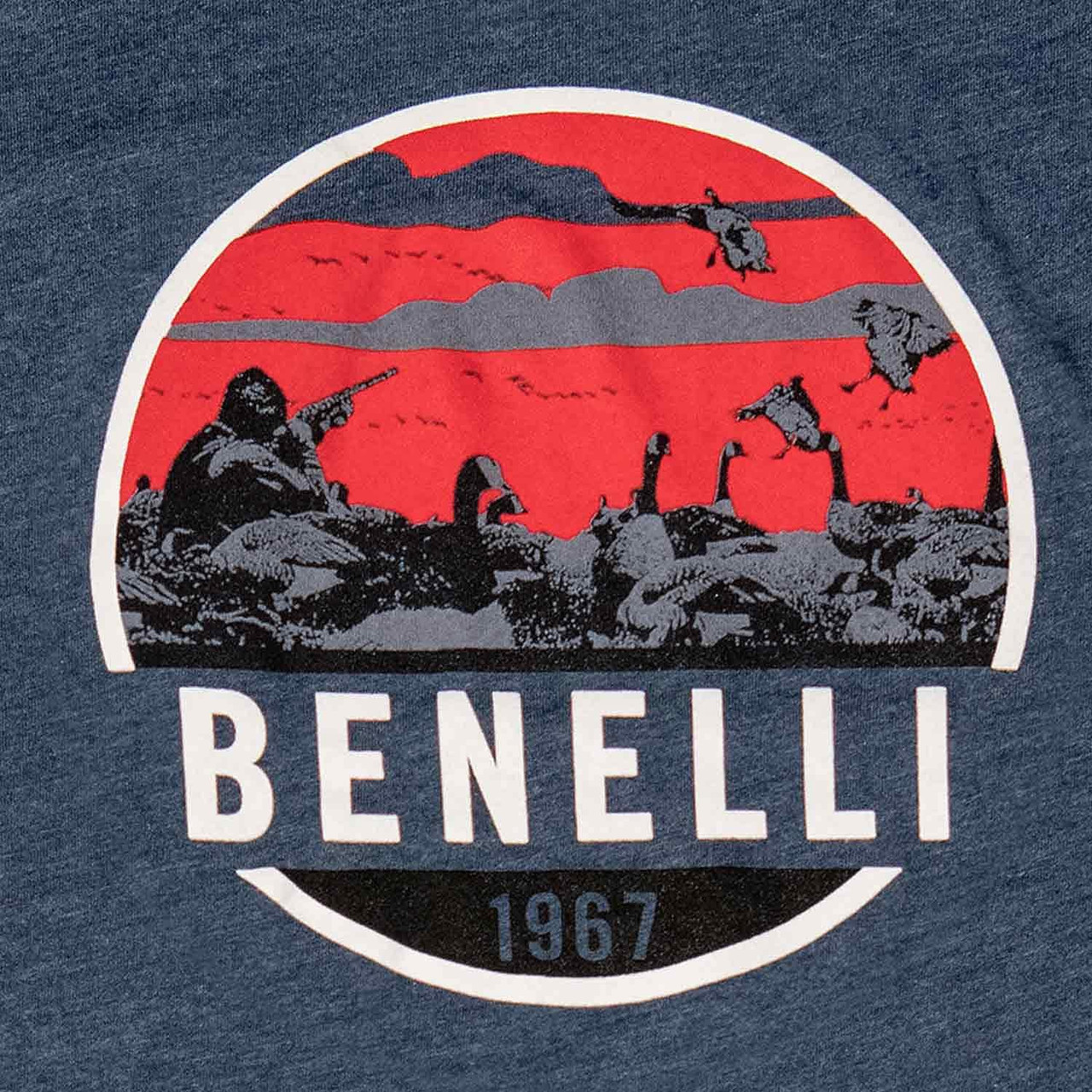 Benelli Sunrise Long Sleeve Tee Shirt Navy Medium