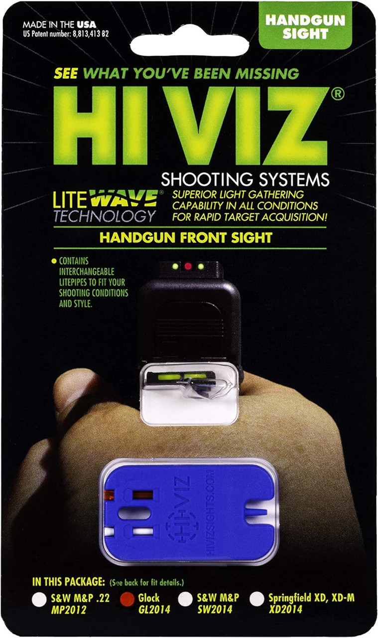 HiViz For Glock Interchangeable Litewave Front Handgun Sight