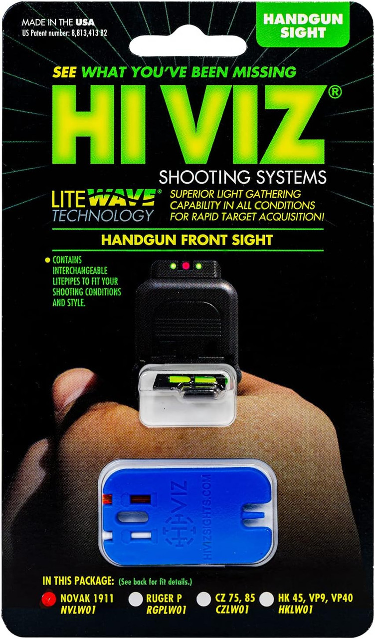 HiViZ  Novak 1911 Interchangeable Litewave Front Handgun Sight NVLW01