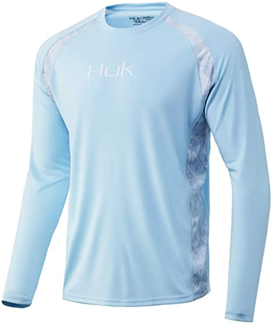 Huk Strike Solid Performance Fishing Shirt Ice Blue M H1200197-450-M