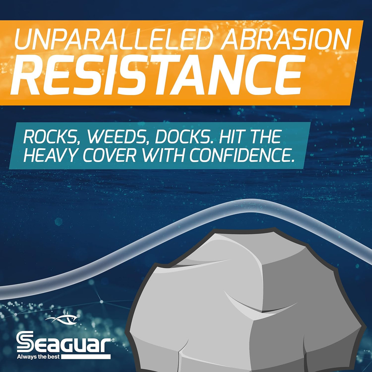 Seaguar AbrazX Abrasion Resistant 100% Fluorocarbon Leader 200yd/183m 8LB