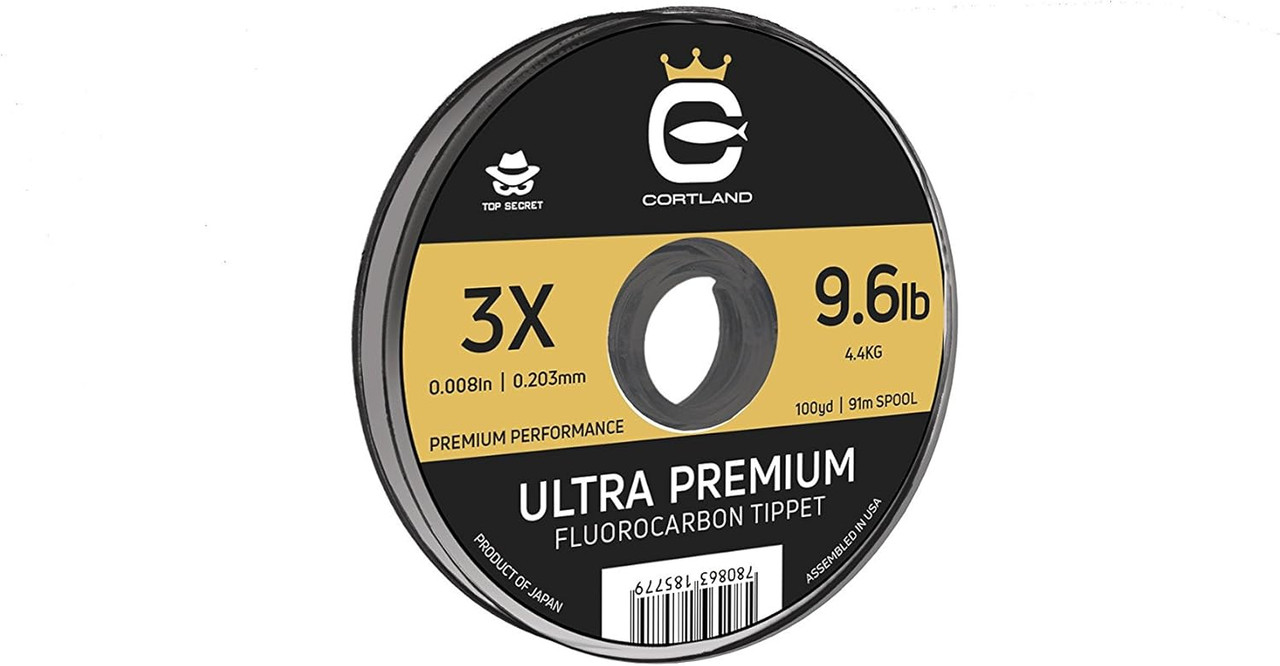 Cortland Ultra Premium Fluorocarbon Tippet 100yd 3X 9.6lb Gold - 645424