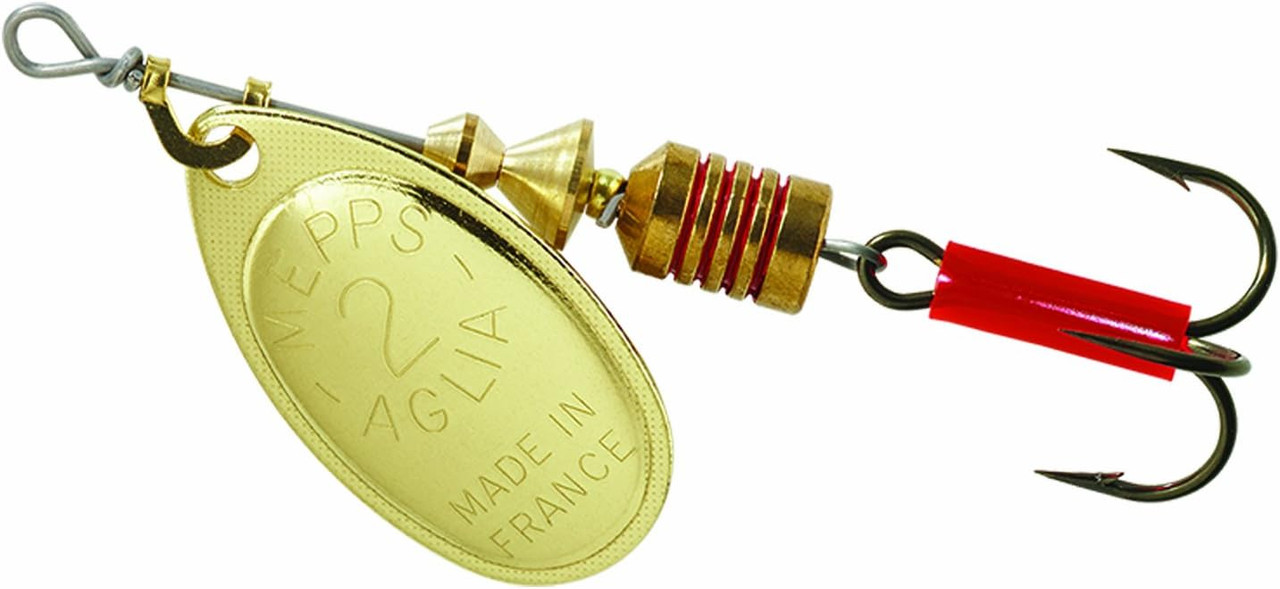 Mepps Aglia Plain Treble Spinner Gold 1/6 Oz