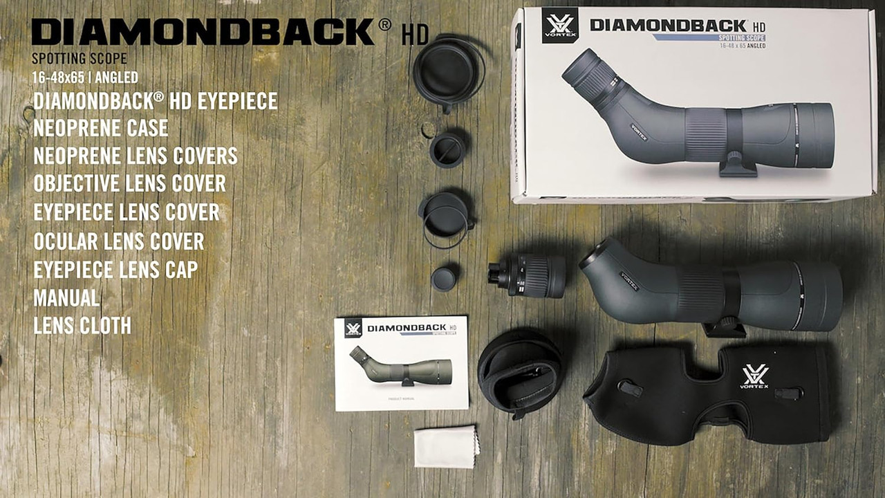 Vortex Optics Diamondback HD Spotting Scope 16-48x65 Angled - DS-65A