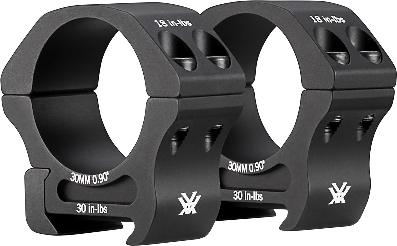 Vortex Optics Pro Series Rifle Scope Rings, 30mm Low, Black - PR30-L