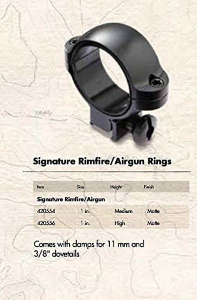 Burris 1" Signature Scope Rings .22 High Fits Rimfire Grooved Receivers