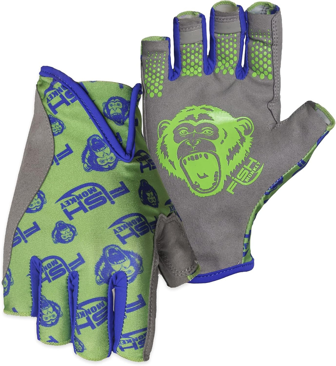 Fish Monkey Pro 365 Fingerless Fishing Guide Glove Neon Green 2XL