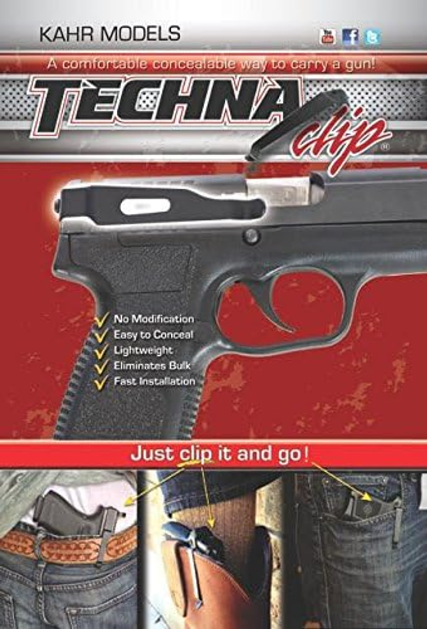 Techna Clip Concealable Gun Belt Clip KAHR 9mm .40 Right Side - KHRBR Techna Clip Concealable Gun Belt Clip KAHR 9mm .40 Right Side - KHRBR