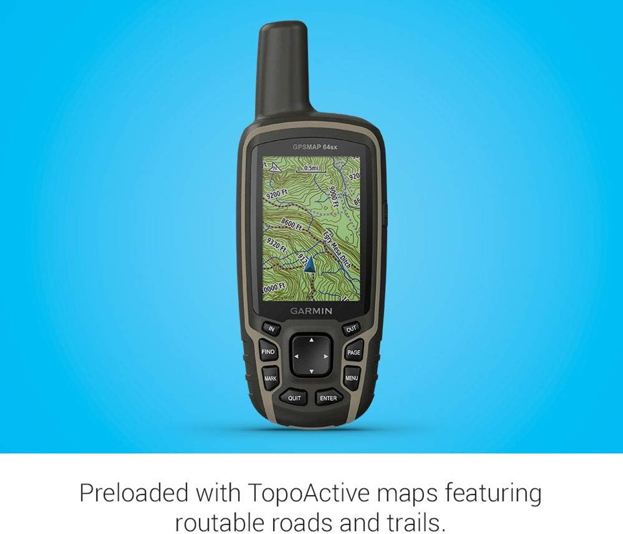 Garmin GPSMAP 64SX Handheld GPS with Navigation Sensors 2.6" Display NEW