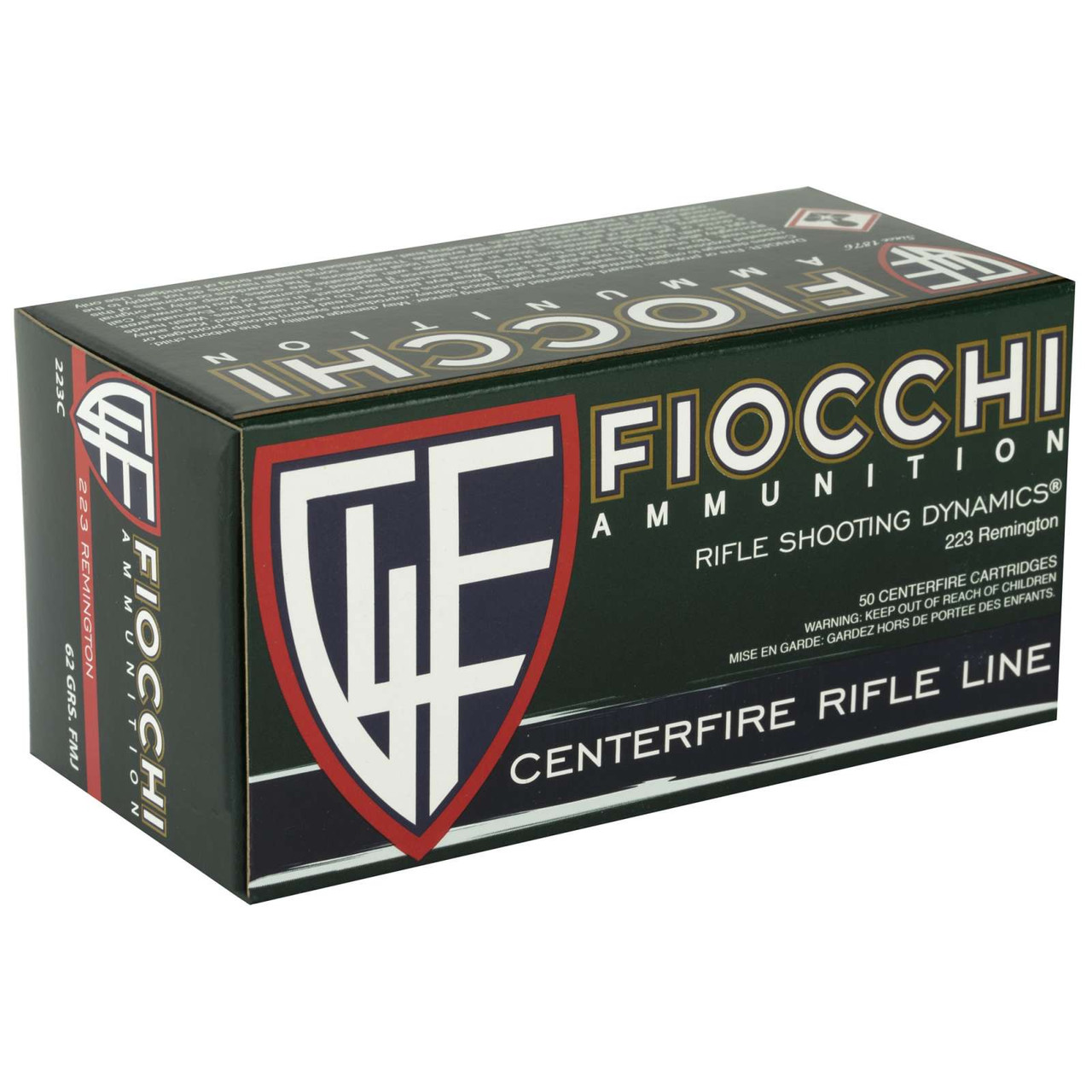 Fiocchi 223C Training Dynamics 223 Rem 62Gr Full Metal Jacket Boat-Tail 1,000 Rounds