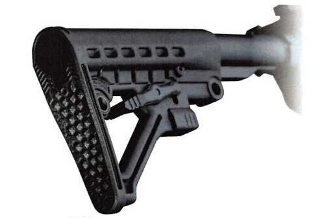 Archangel Heavy Duty AR-15 / AR-10 6 Position Buttstock Black Polymer