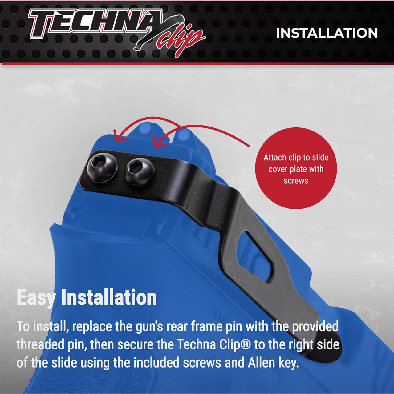 Techna Clip Concealable Gun Belt Clip Diamondback DB9 DB380 Right Side DBBR Techna Clip Concealable Gun Belt Clip Diamondback DB9 DB380 Right Side DBBR