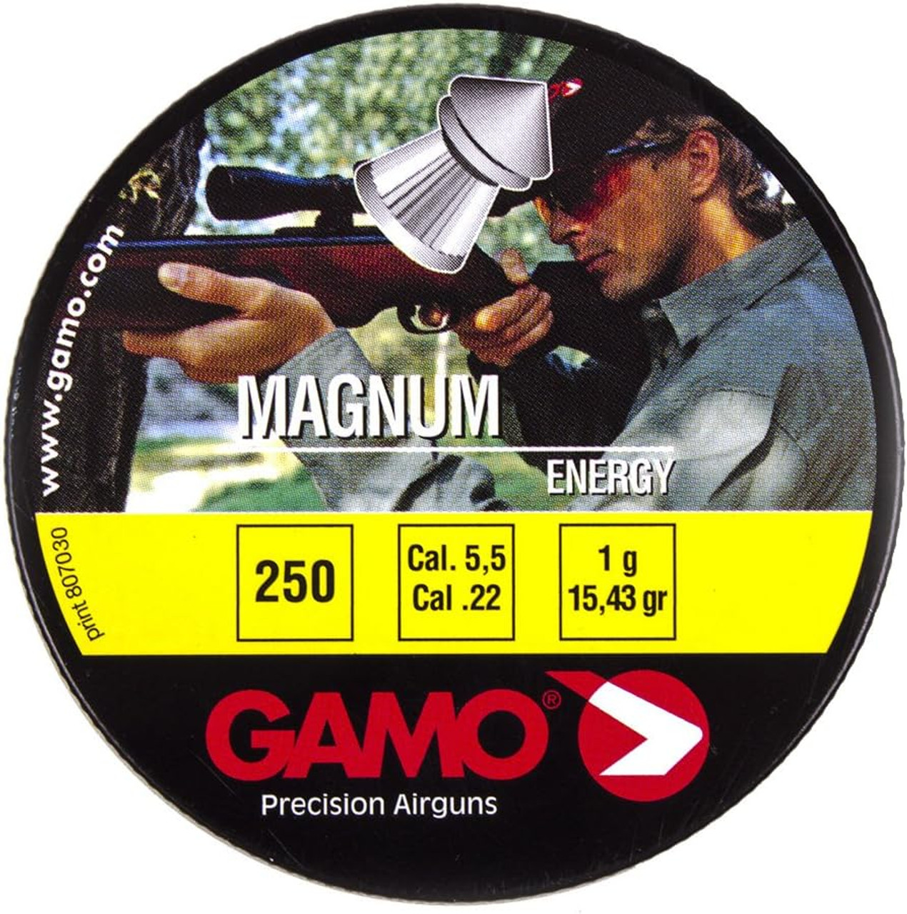 GAMO MAGNUM SPIRE POINT DBL RING .22 CAL. TINS OF 250 6320225BL54