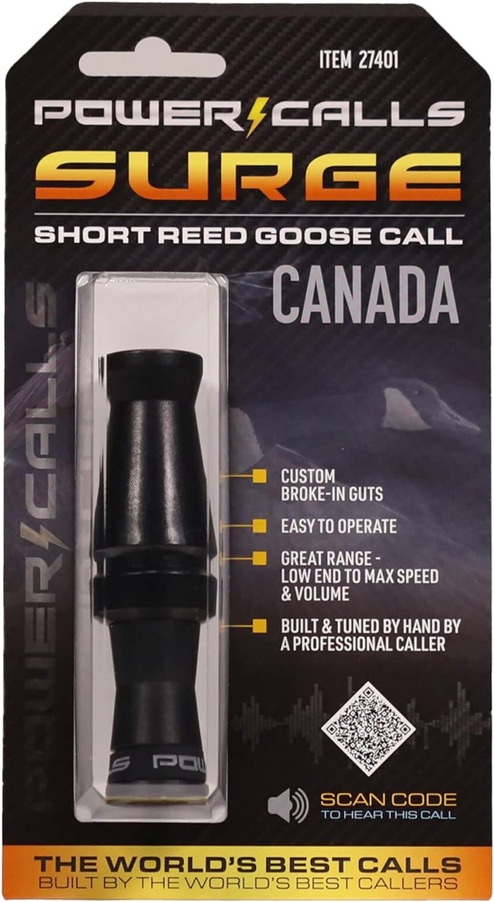 Higdon Outdoors Power Surge Call Short Reed Canada Goose Call Black- 27401